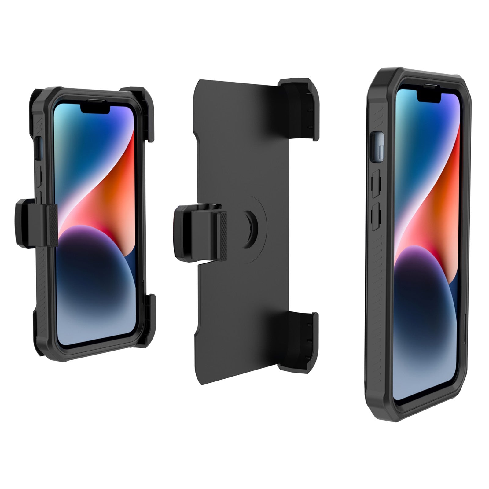 For iPhone 14 Invisible Kickstand Phone Case TPU PC Anti-Slip Protective Cover For iPhone 14 Invisible Kickstand Phone Case TPU PC Anti-Slip Protective Cover